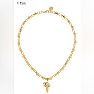 Marni - NWT Gold Mushroom Pendant Necklace